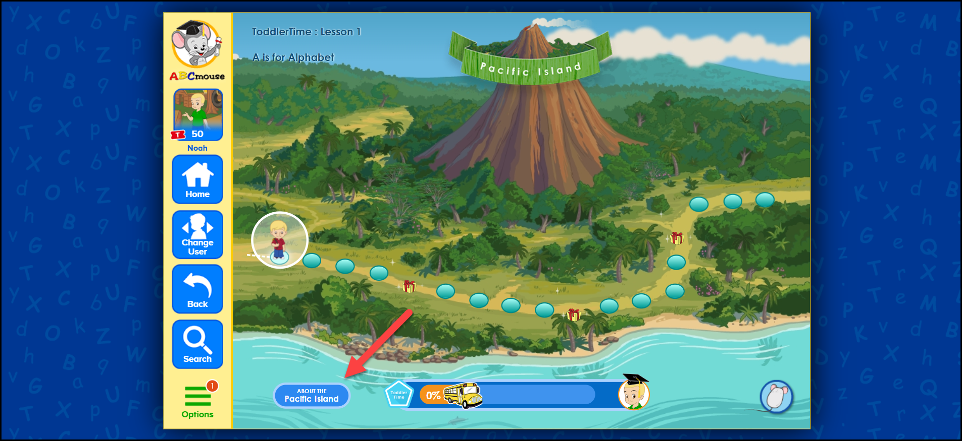 ABCmouse desktop layout pointing to the about pacific island button.png