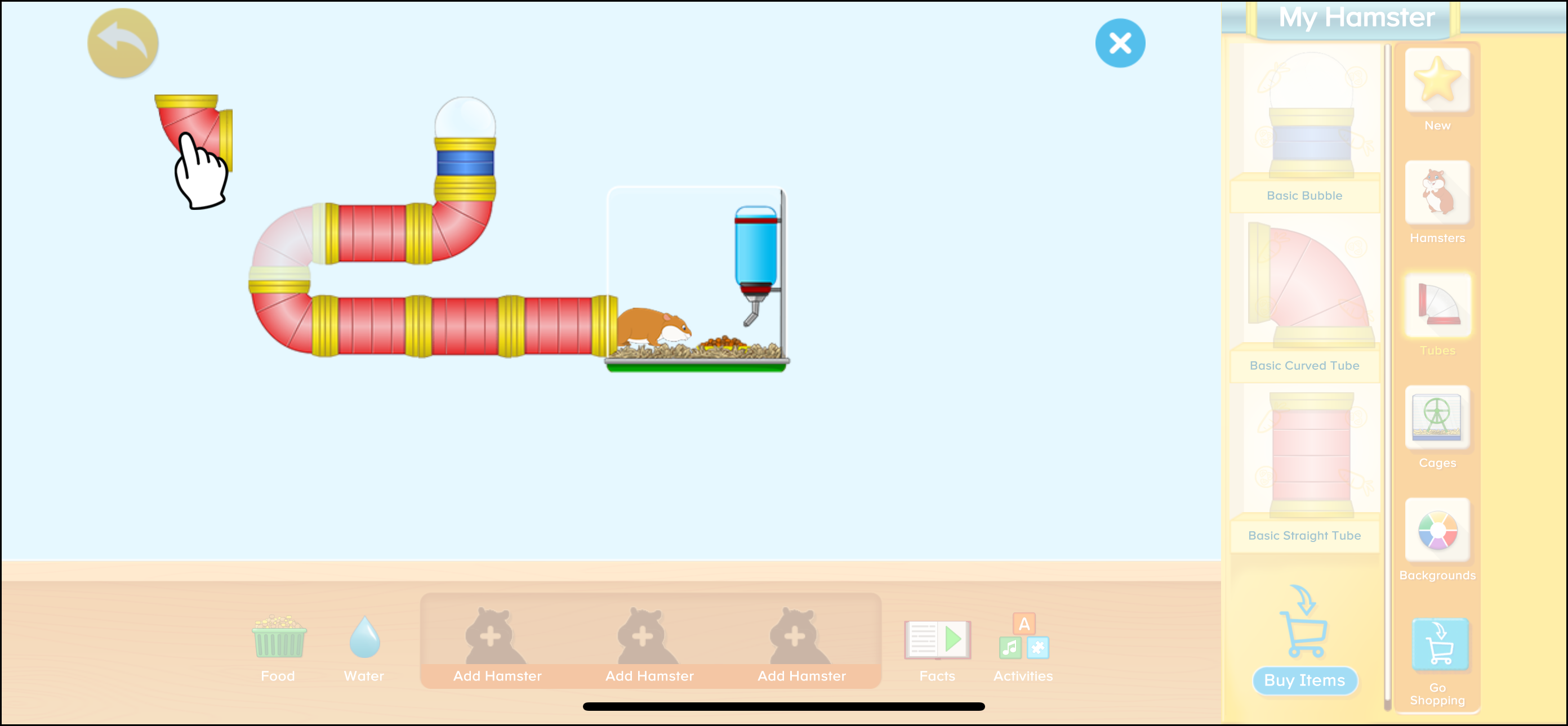 ABCmouse My Hamster ayudando a tocar con la mano un tubo curvado básico.png