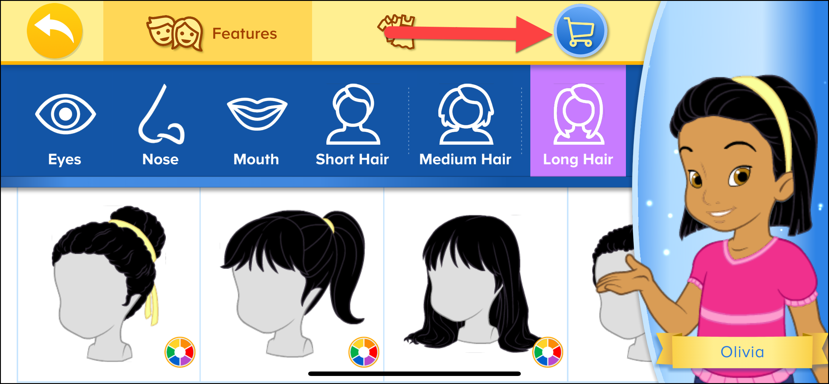 Señalando el icono del carrito de compras en la sección de avatar.png