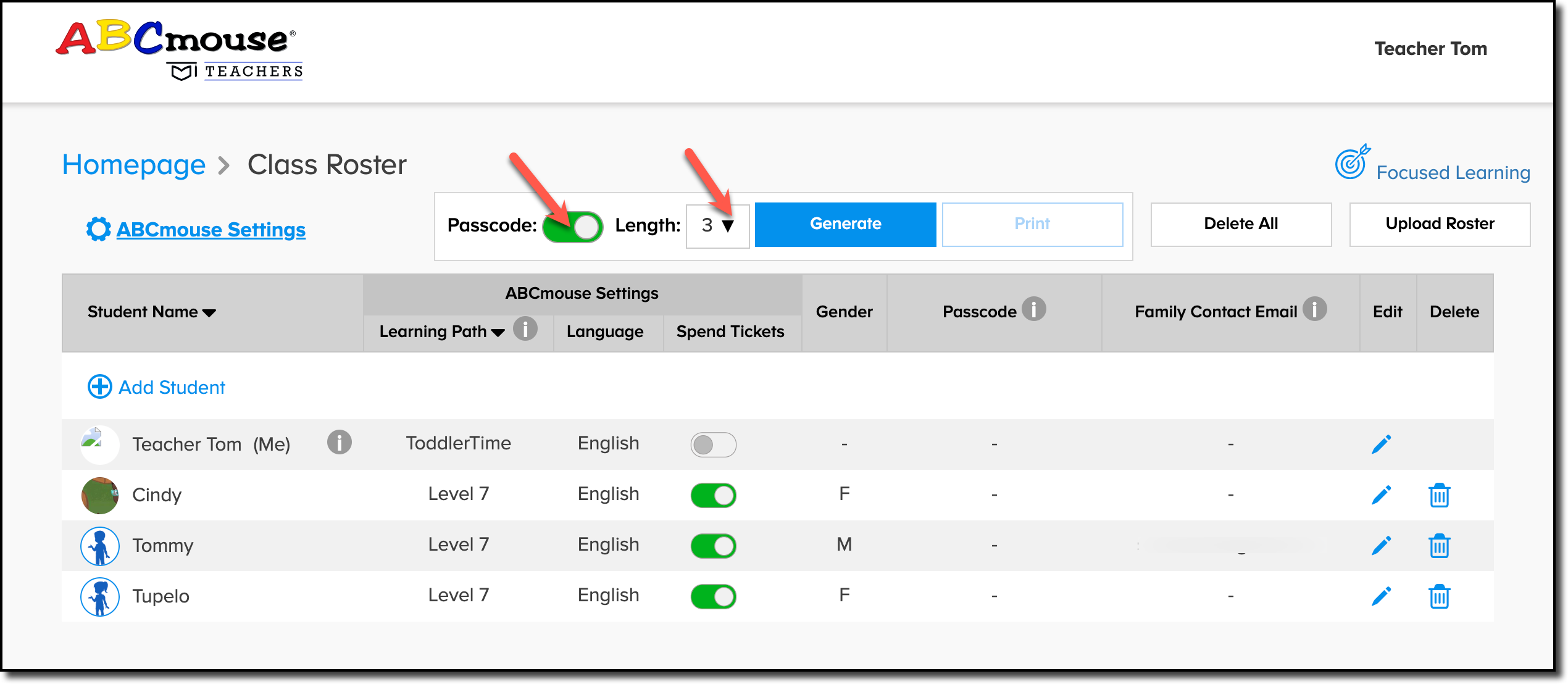 página de lista de clases - haga clic en los códigos de acceso y length.png