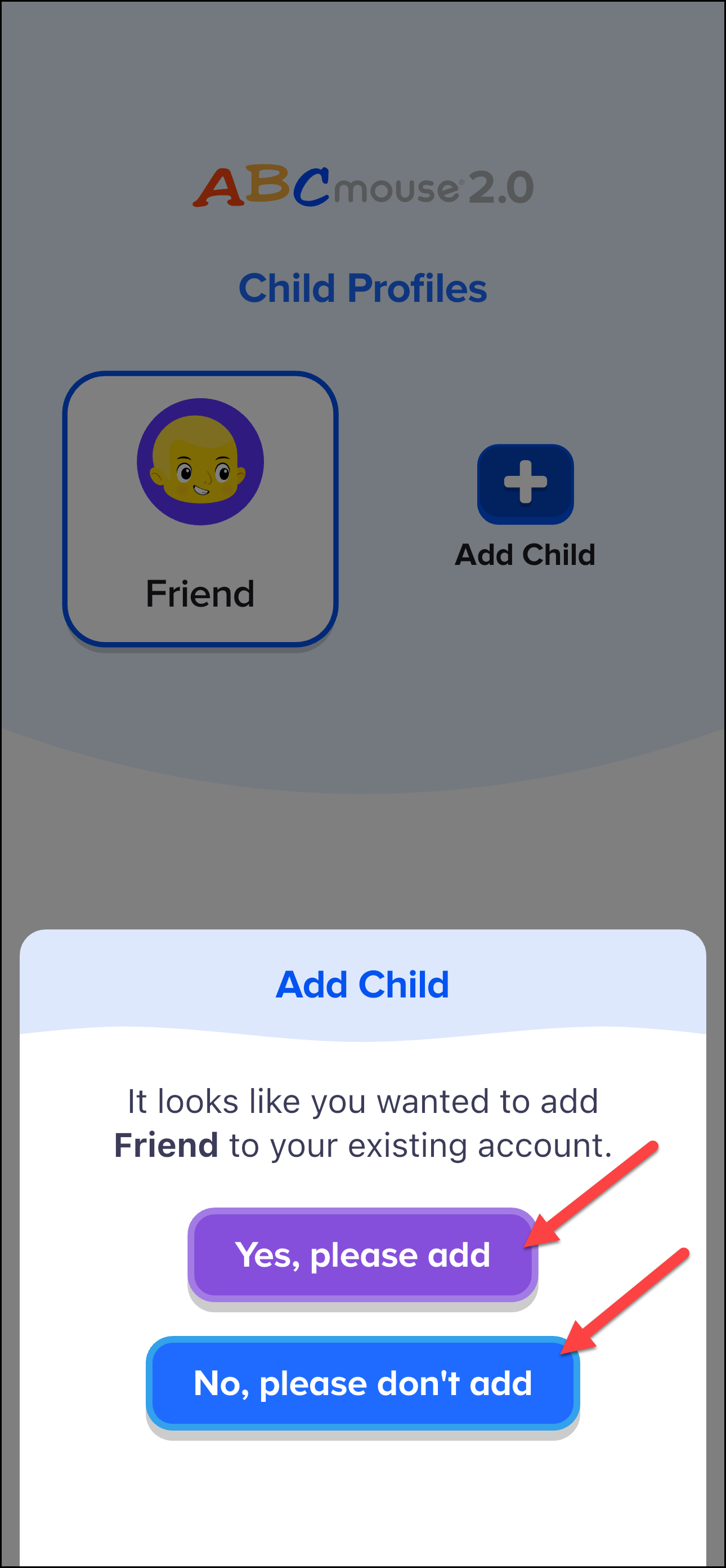 English (American) Onboarding Add child pop up pointing to yes or no options.png