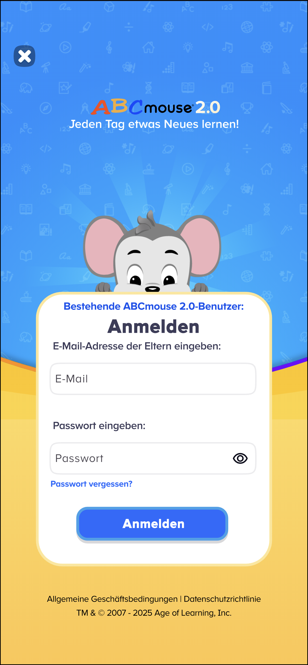 German ABCmouse 2 Log in screen.png