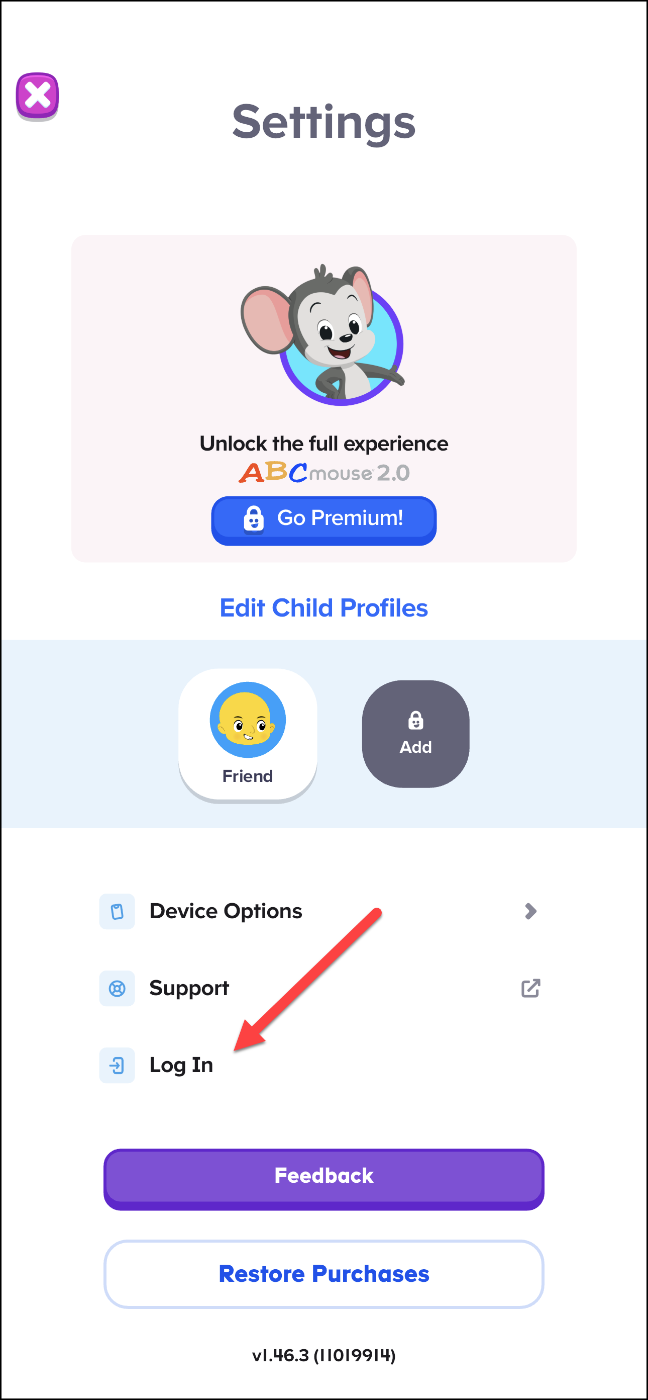 English (American) Settings v1.46.3 pointing to log in.png