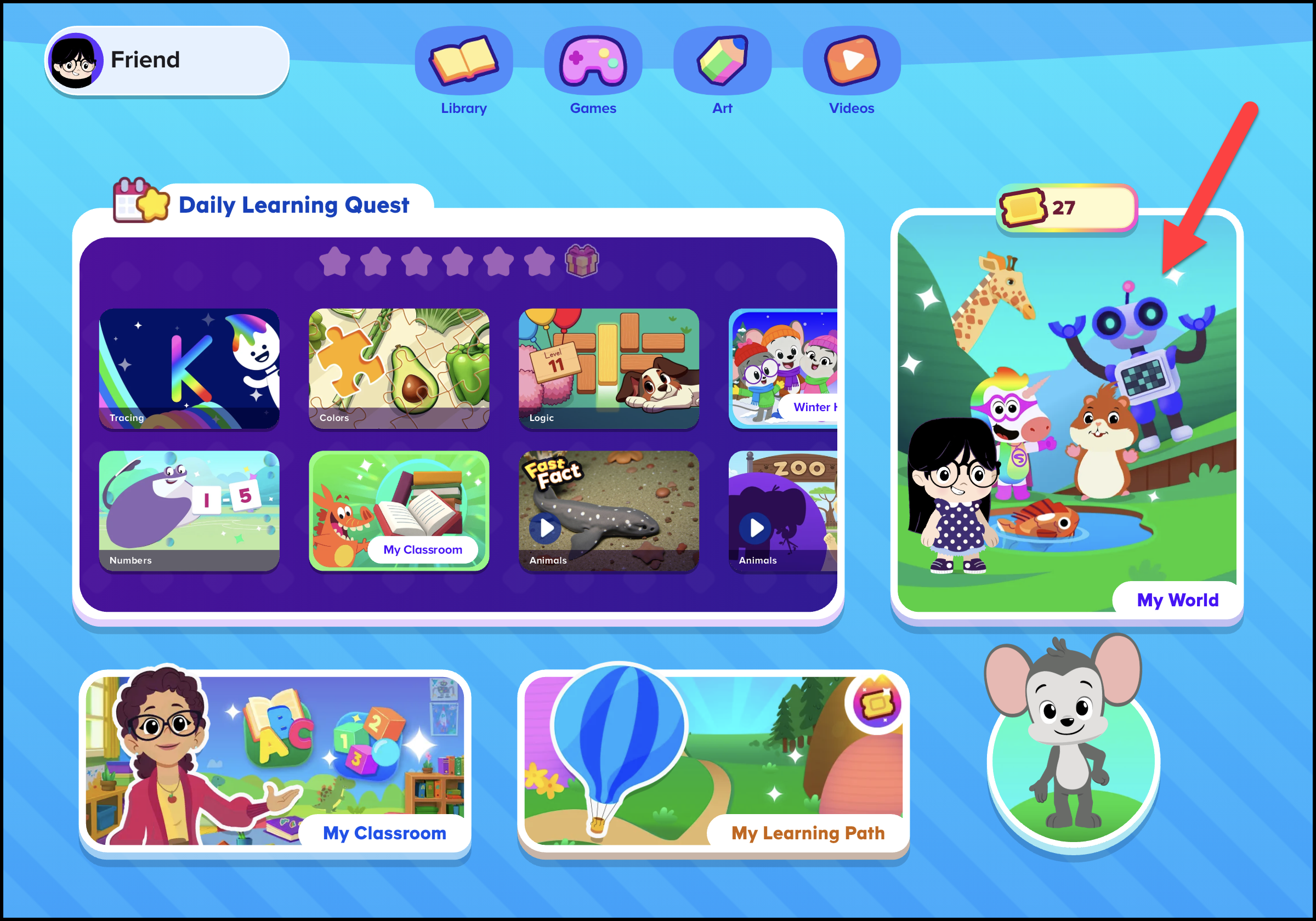 English (American) ABCmouse 2 pointing to my world on the student homepgage v1.46.3.png