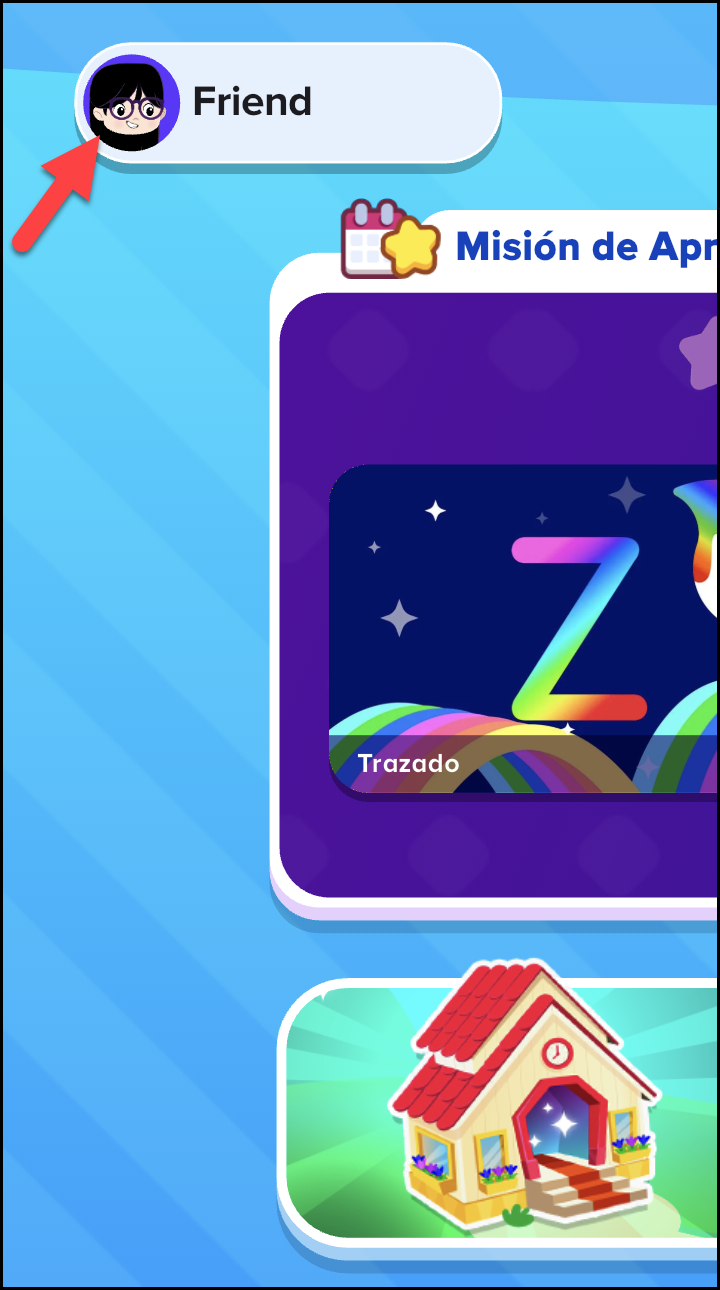 Espanol ABCmouse 2 showing the profile image has changed in student homepage.png