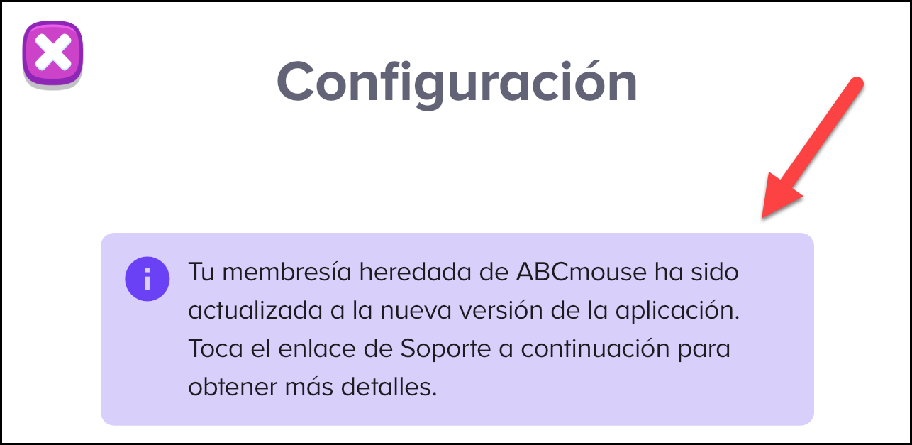 Espanol ABCmouse 2 pointing to the legacy messaging in the settings section v1.46.3.png