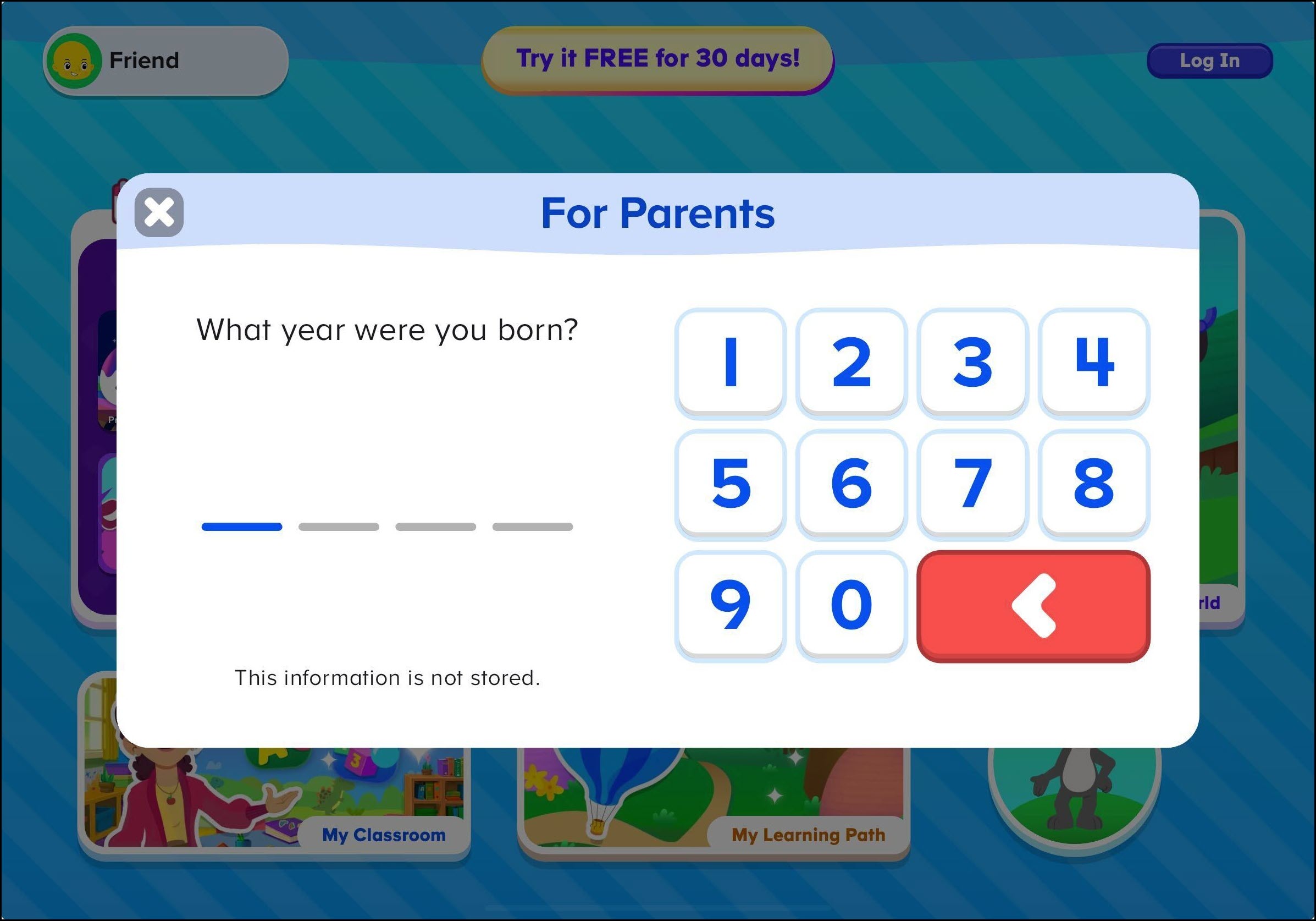 English (American) ABCmouse 2 v1.53.0 student homepage with year gate pop-up.jpg