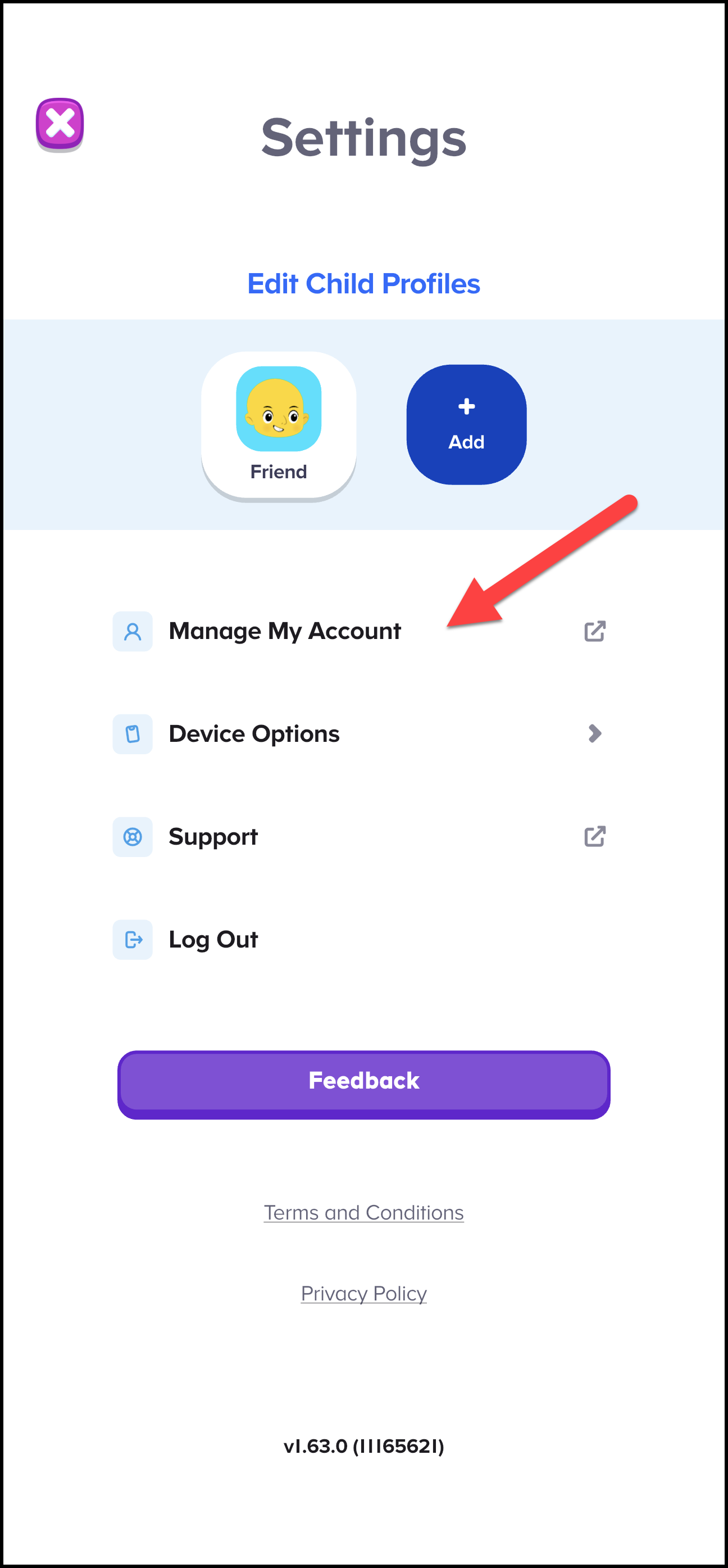 English (American) ABCmouse 2 v1.53.0 pointing to manage my account within the settings area.png