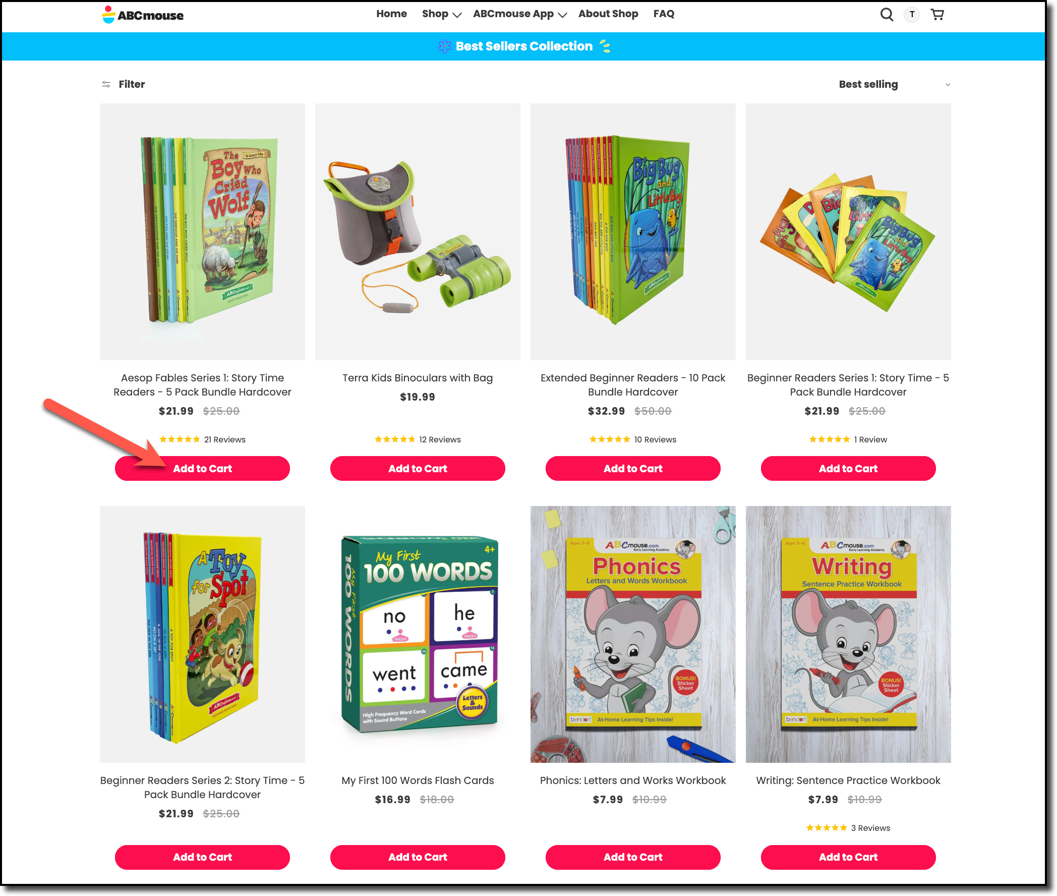 shop bestseller screen - add to cart arrow.png