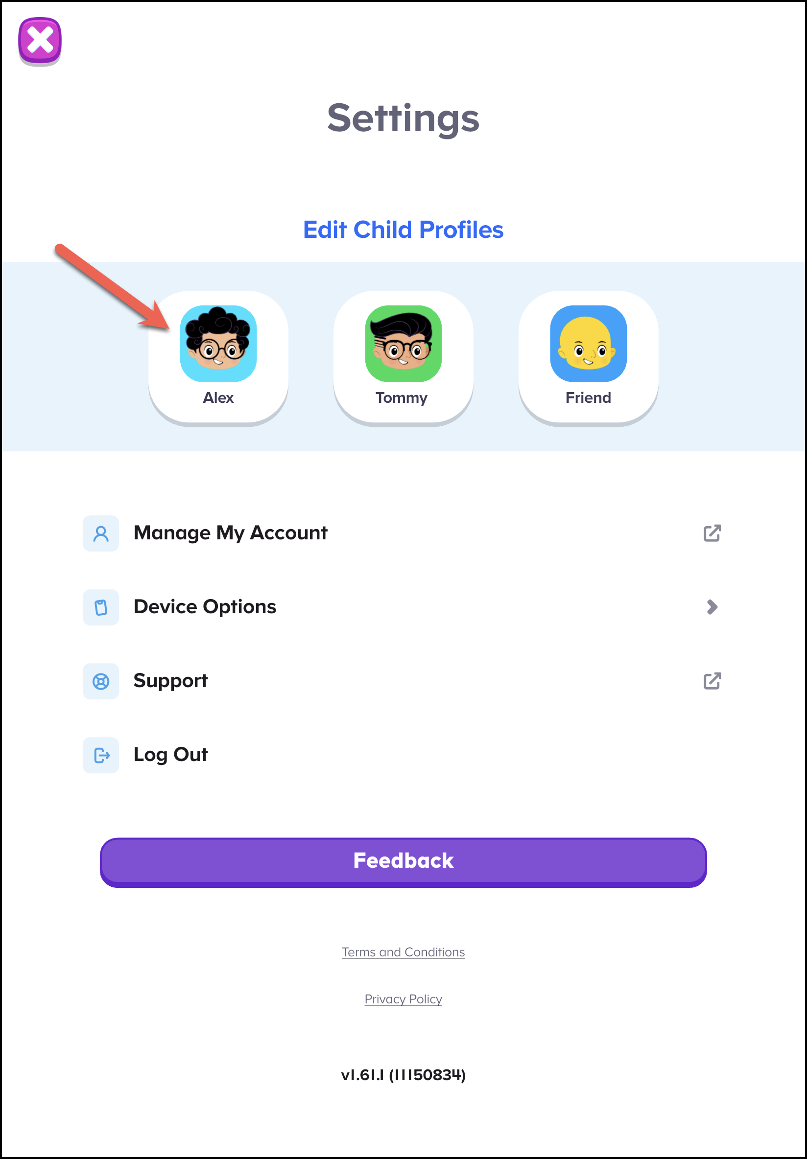ABCmouse Settings in App click child profile.png