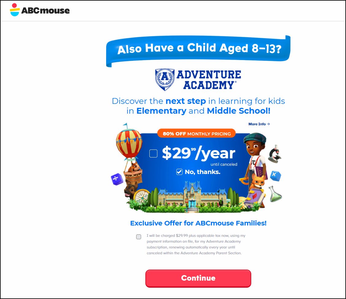 Adventure Academy offer in ABCmouse Signup.png