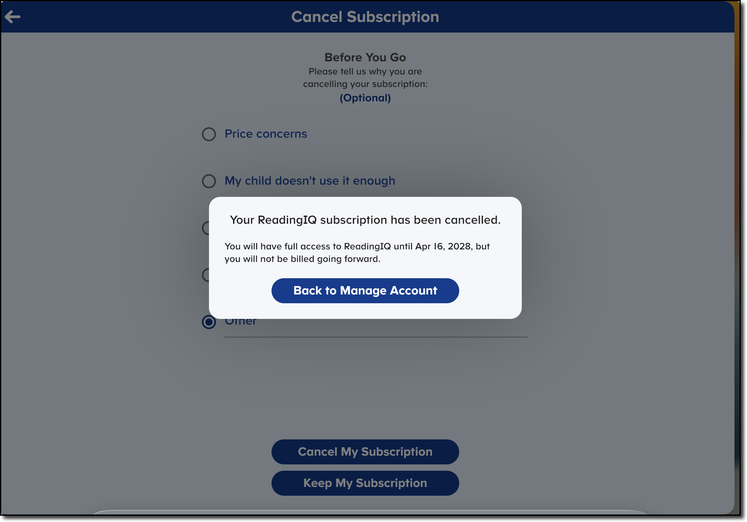 ReadingIQ - Cancellation Confirmation screen final.png
