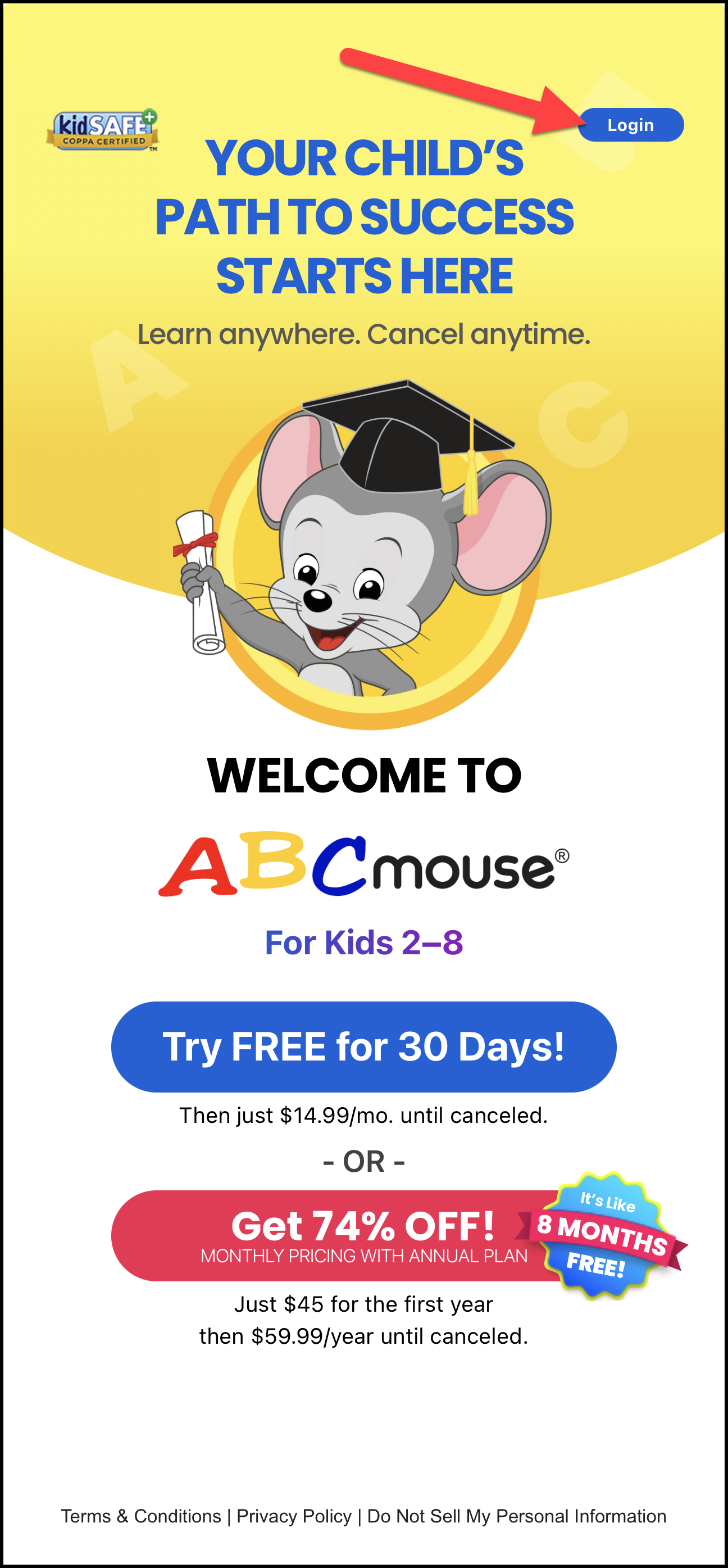 ABCmouse Classic apuntando a iniciar sesión en la vista de la aplicación.png