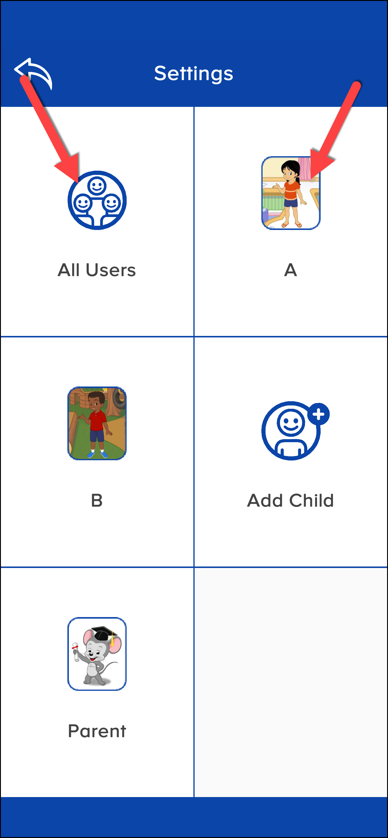 ABCmouse Classic Settings apunta a todos los usuarios o al perfil del niño.png