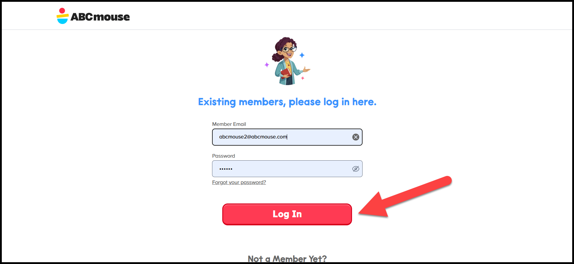 ABCmouse Miembro existente entrar aquí página website.png