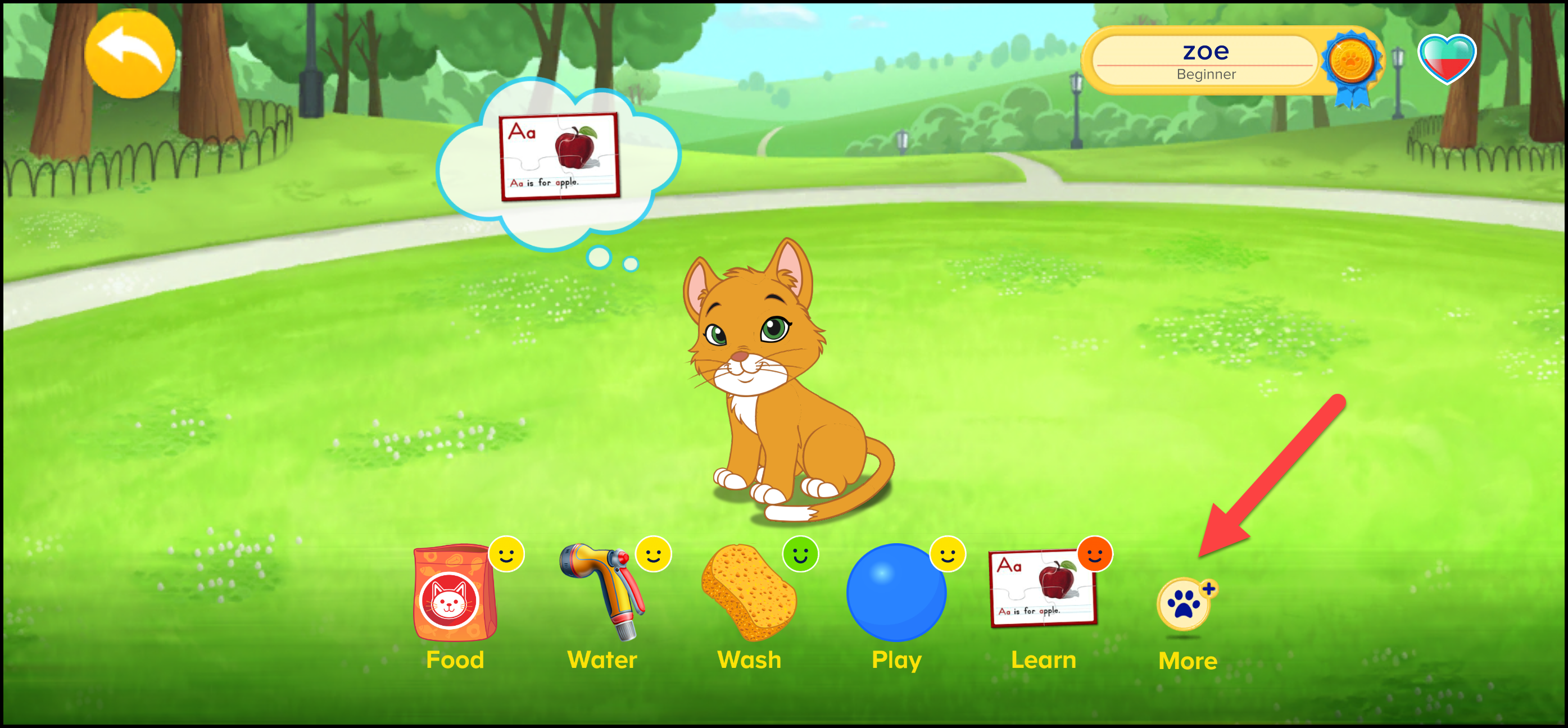 ABCmouse Classic Señalando Más área en Pet Park.png