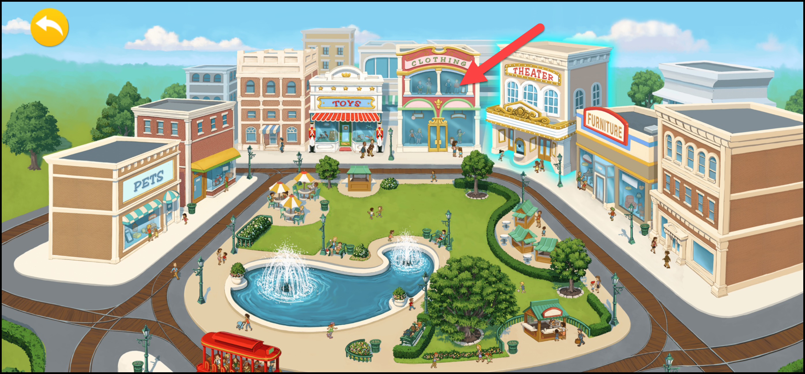 ABCmouse Classic apuntando a la tienda de ropa en la zona comercial.png