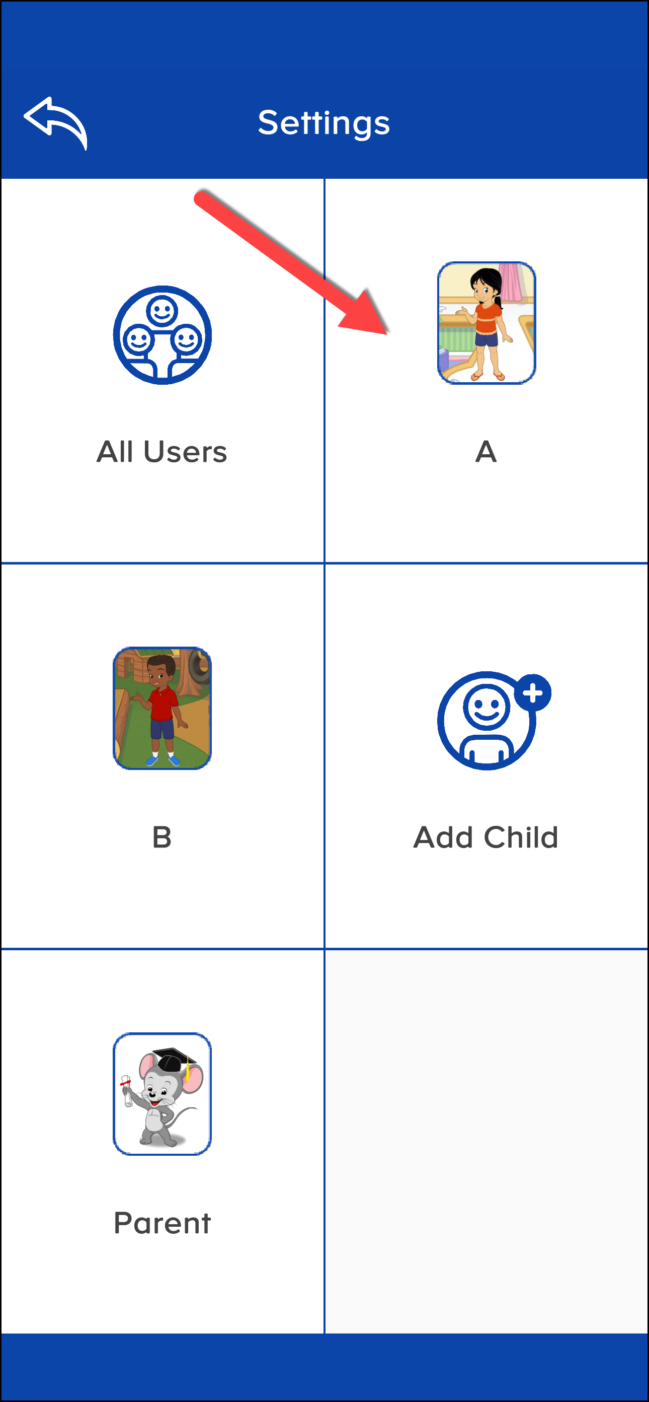 ABCmouse Classic Settings apunta al perfil del niño.png