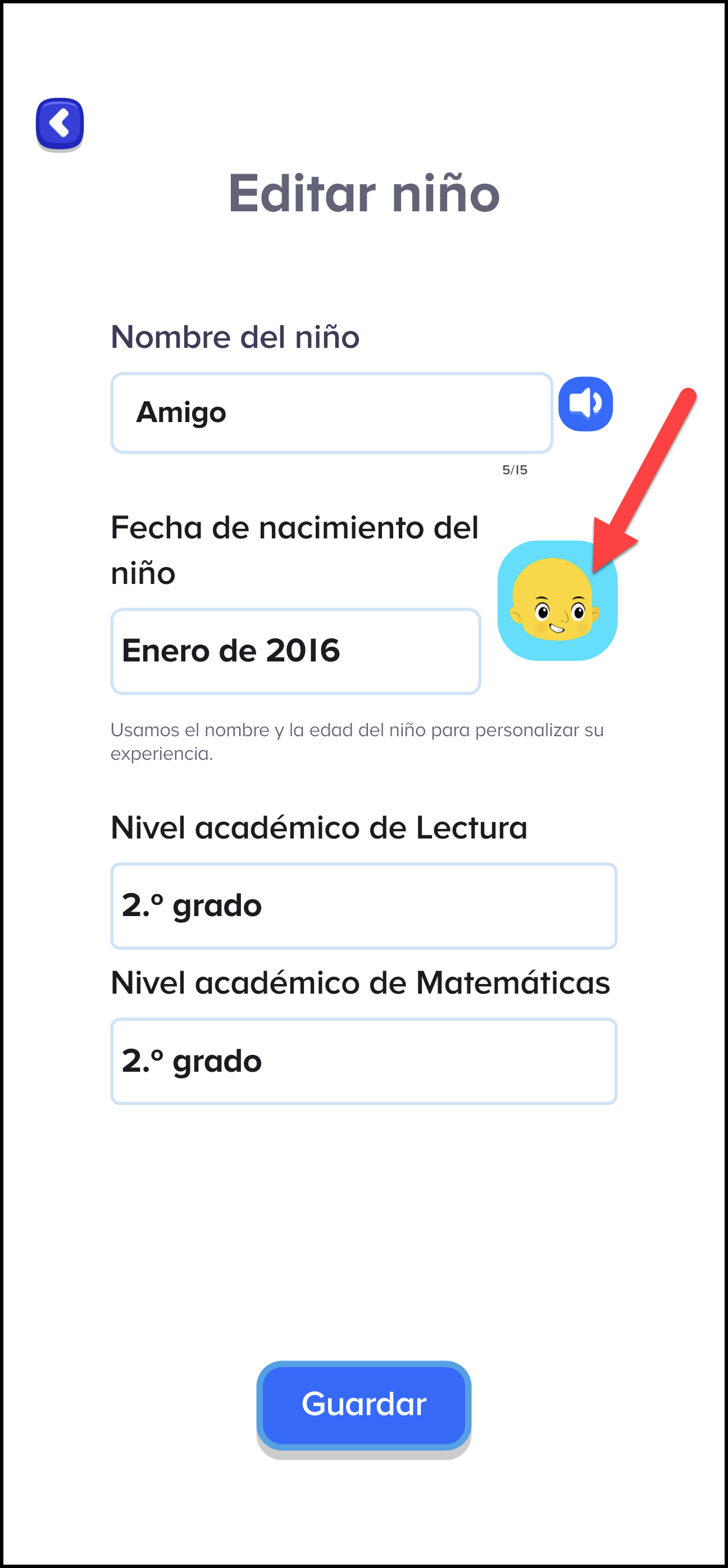 Espanol ABCmouse (Mexico) v1.63.0 pointing to profle image in add child area.png