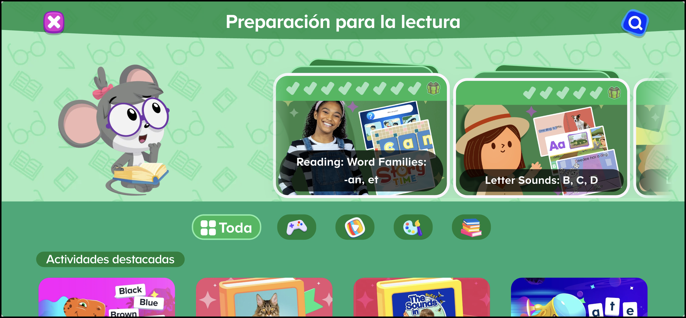Espanol (Mexico) ABCmouse v1.63.0 White Board area in My Classroom section.png
