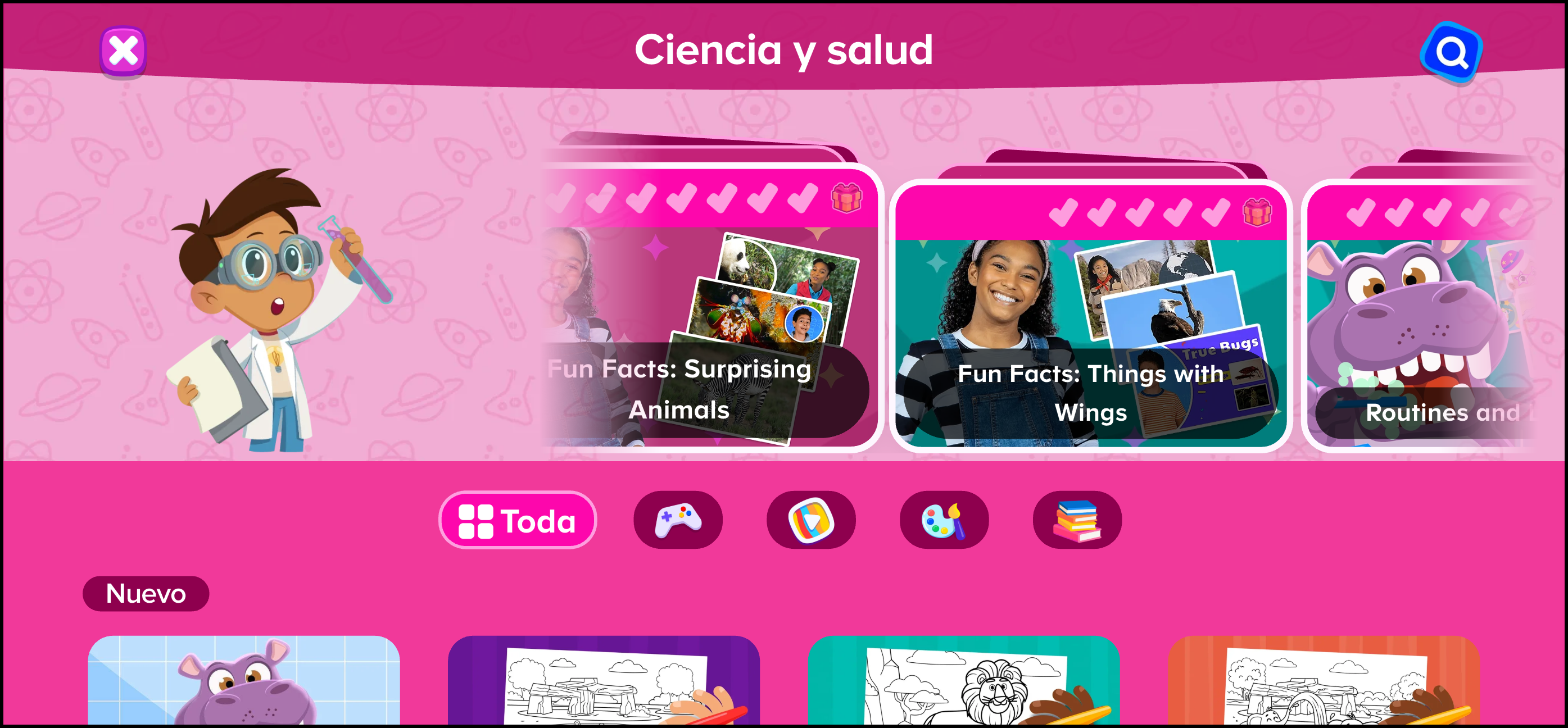 Espanol (Mexico) ABCmouse v1.63.0 Science and Health in My Classroom area.png