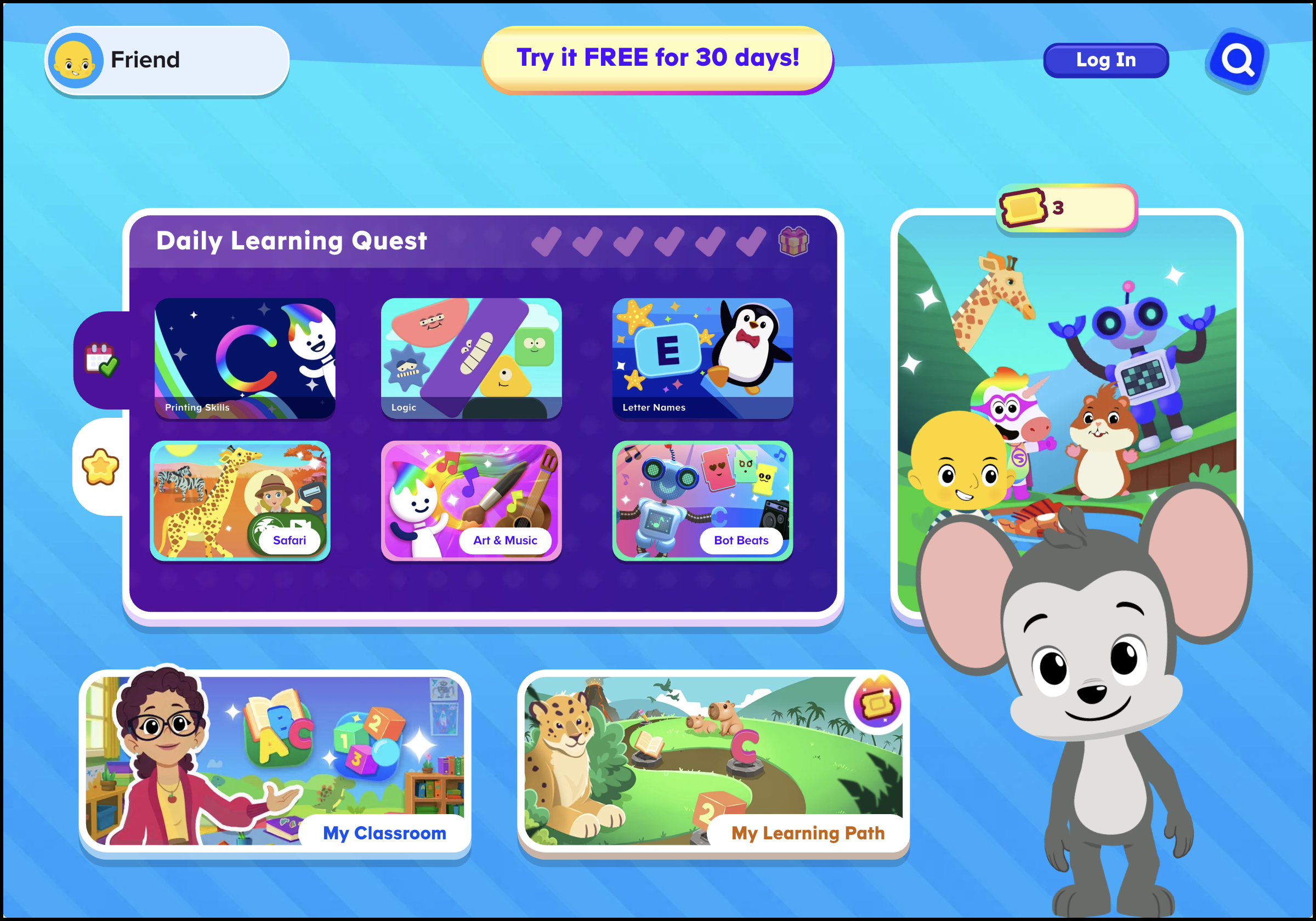 English (American) ABCmouse 1.63.0 Homepage for Basic Access.png