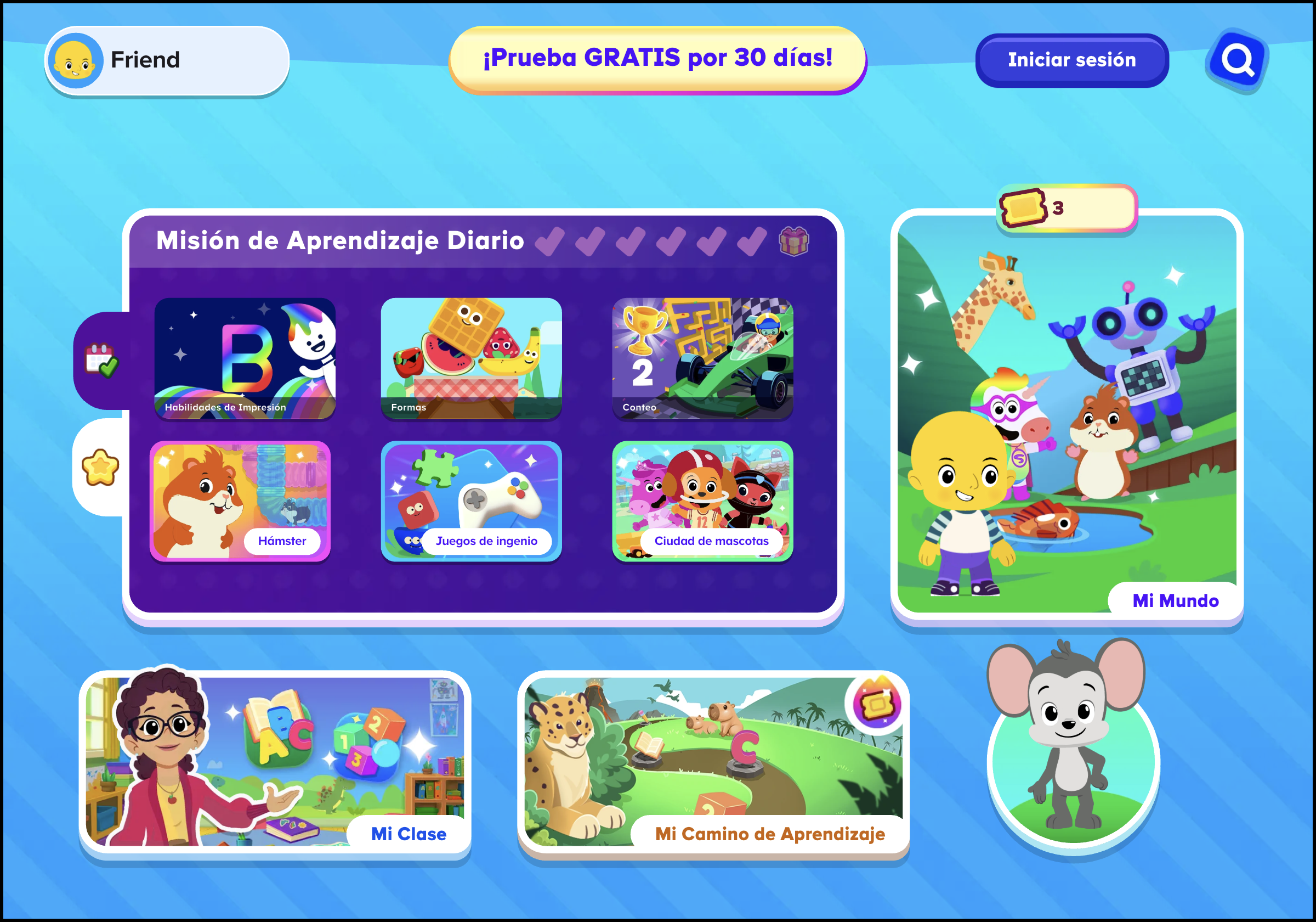 Espanol (Mexico) ABCmouse v1.63.0 basic users with the try free offer of the student homepage.png
