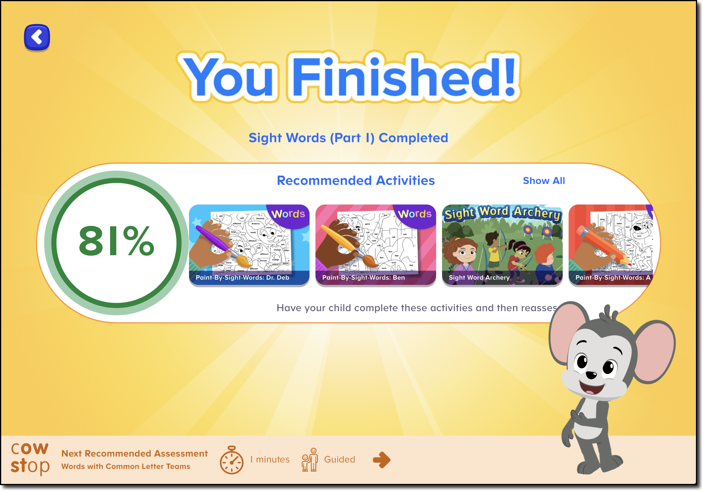 Assessment Center - 2nd grade sight words 1 - Complete screen.png