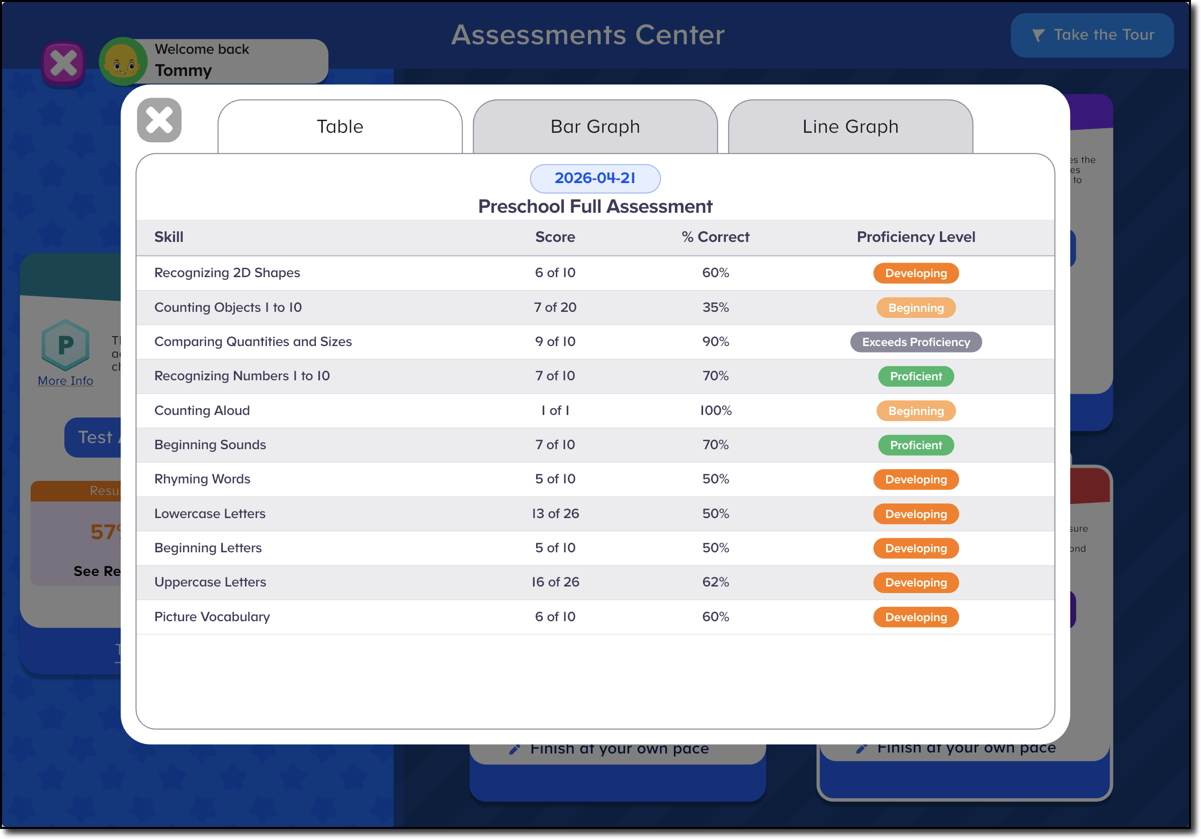 Assessment Center - Preschool Report - Table.png
