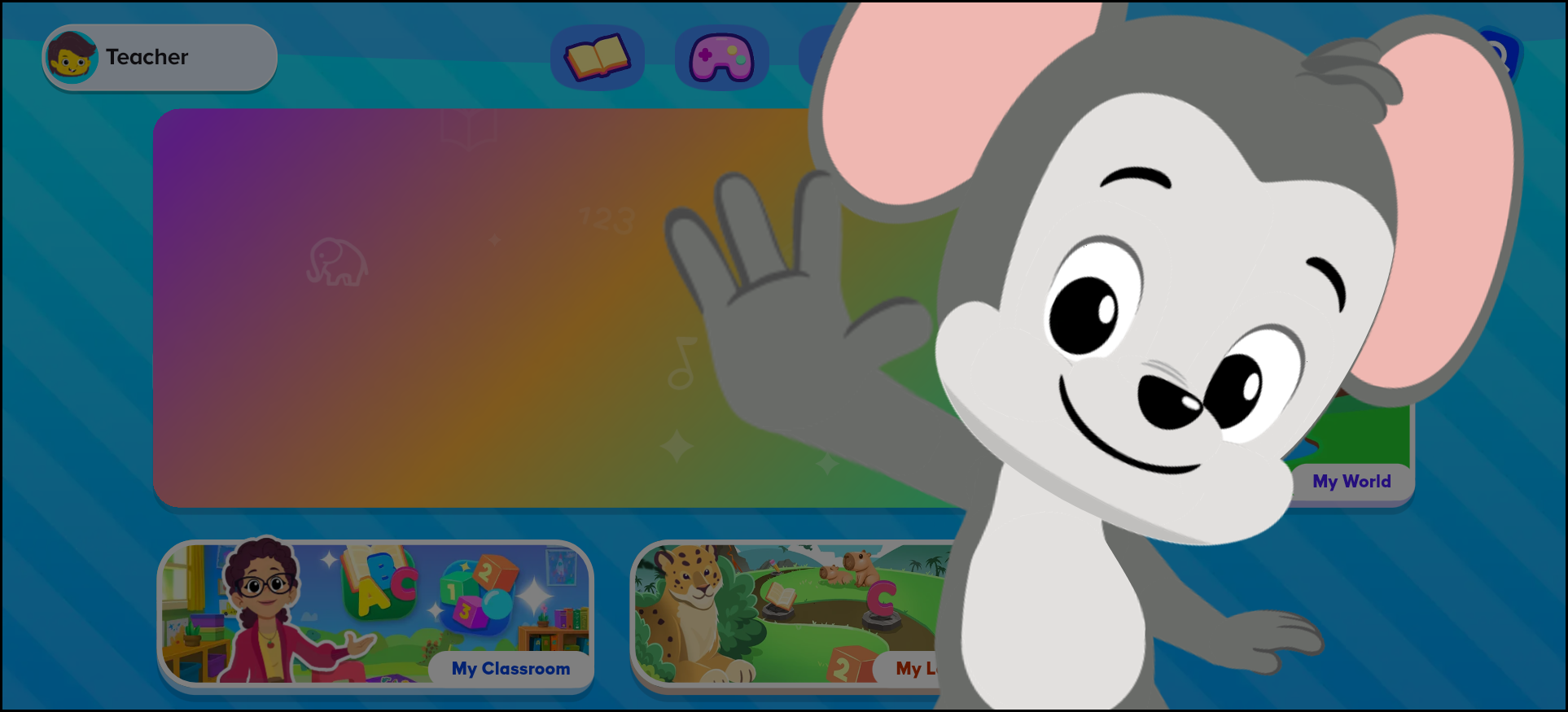 English (American) ABCmouse v1.68.0 Teacher account projection mode with ABCmouse app.png