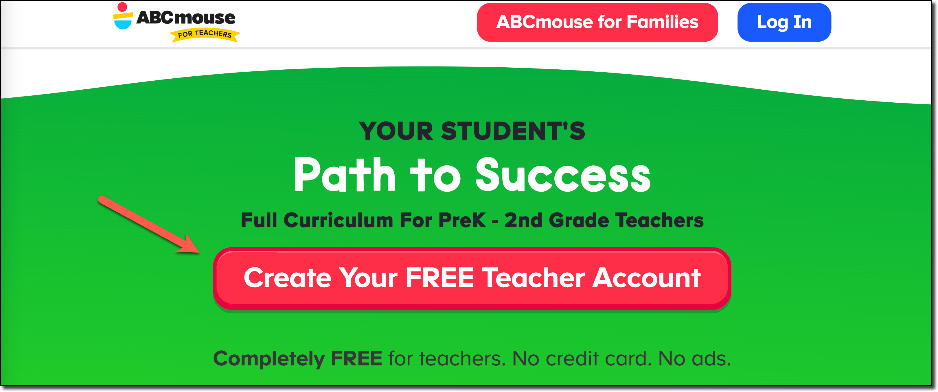 Teacher signup page - Create Account button w arrow.png