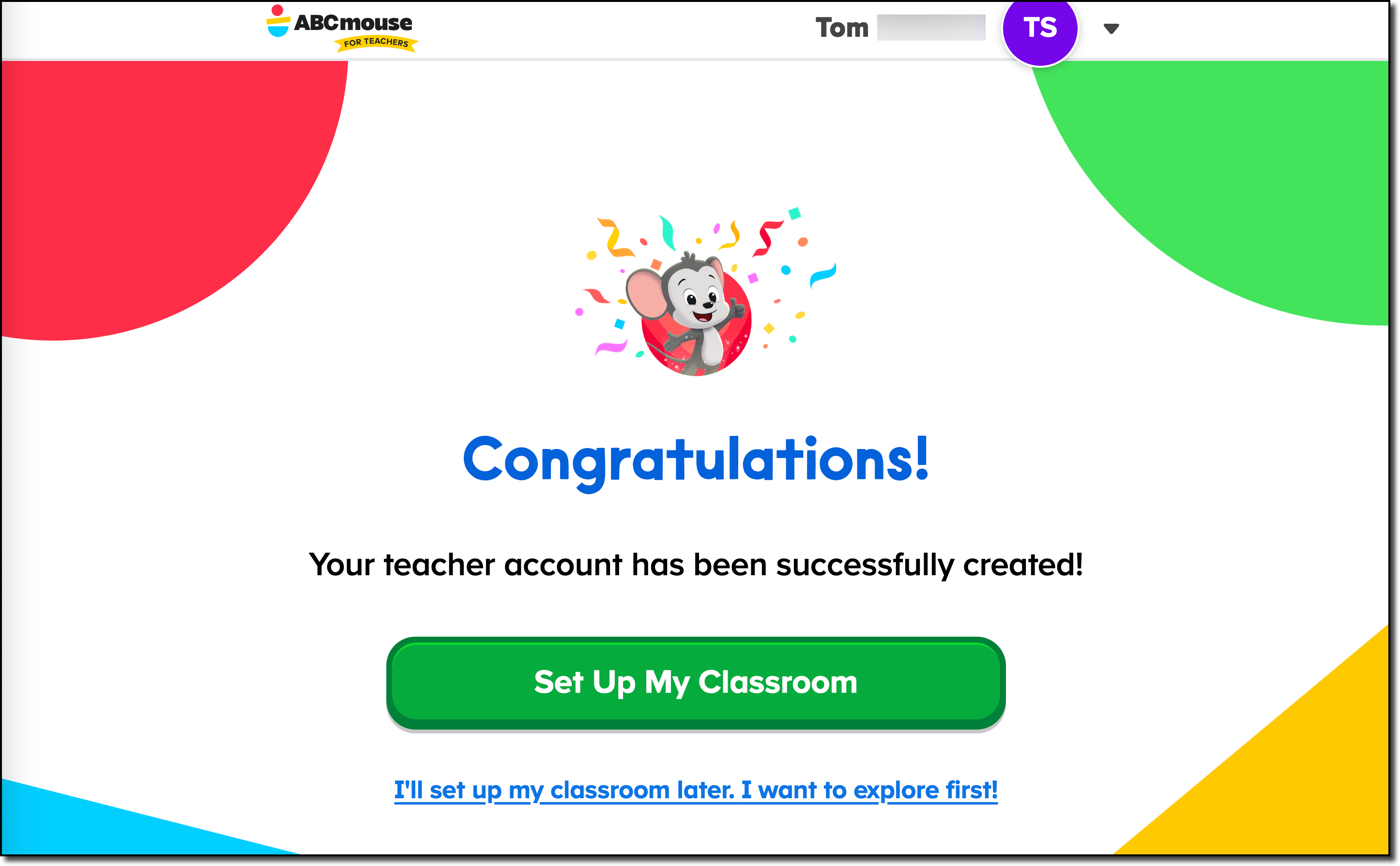 Teacher Congratulations screen w Set Up My Classroom button.png